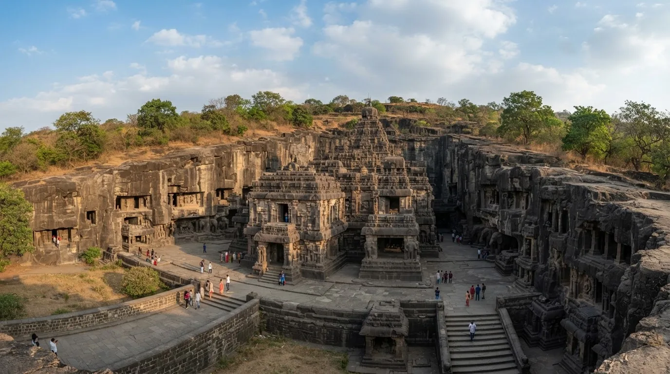 Guía climática para Cuevas de Ellora, India